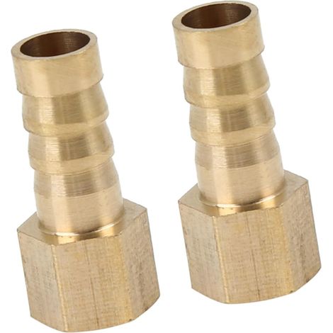 2 Raccord Cannelé, Laiton, G1/8 NPT Femelle, 8mm ID, Pour Tuyau Air Eau Huile