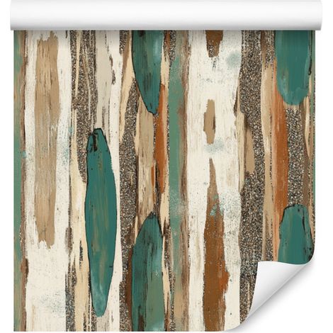 Tapete „Pinselstriche“ in Beige und Braun für Wohn- und Schlafzimmer, 50 x 1000 cm (1/5)