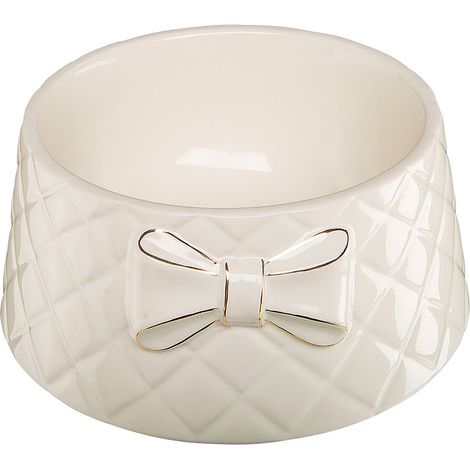 Ferplast GEMMA - 0,7 L Écuelle en céramique pour chiens et chats. Variante GEMMA - Misure: Ø 18 x h 8 cm - 0.7 L - Beige
