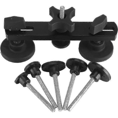 Kit d'outils de réparation de carrosserie automobile, extracteur dentaire, accessoire pour plaque automobile, pont, réfrigérateur, extracteur de bosses pour surfaces en acier avec ventouse et rondelle (1/5)