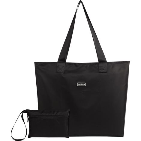 Large Shopping Bags Foldable Shopping Bags Reusable Shopping Bag with Zipper Travel Shoulder Bag (1/5)