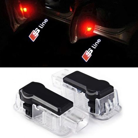 2x LED lumière porte de voiture Audi S Line Logo porte lampe de bienvenue-Ywey (1/5)