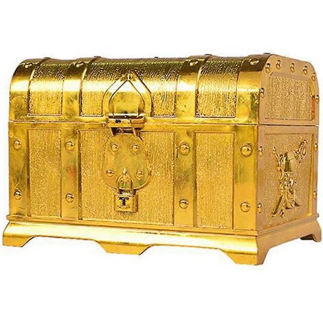 Coffre au trésor, boîte à bijoux décorative, jouet en plastique, décoration de fête A-- (1/5)