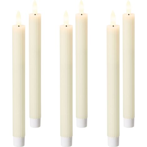 Set of 6 LED Candles SAPHIR 24 cm Off-White (1/5)