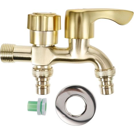 Robinet lave-linge - 2 pouce - 1/2" - laiton - pour buanderie (1/5)