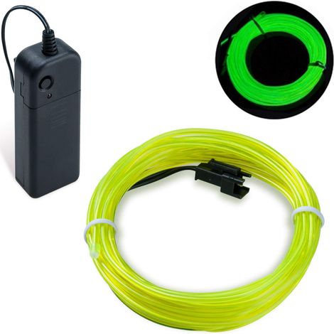Guirlande Néon LED Flexible 5M Vert - Décoration Lumineuse Étanche 3 Modes avec Télécommande pour Fête Mariage Intérieur Extérieur