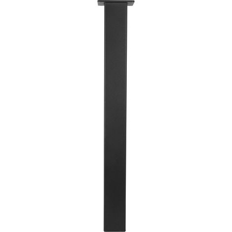 Pied de table carré noir - 70 x 70 x 720 mm