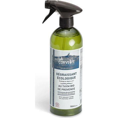 Natürlich Hier ist die Übersetzung des Produkttitels vom Französischen ins Deutsche: Natürliches Entfettungsspray Ecocert 750ml – La Corvette