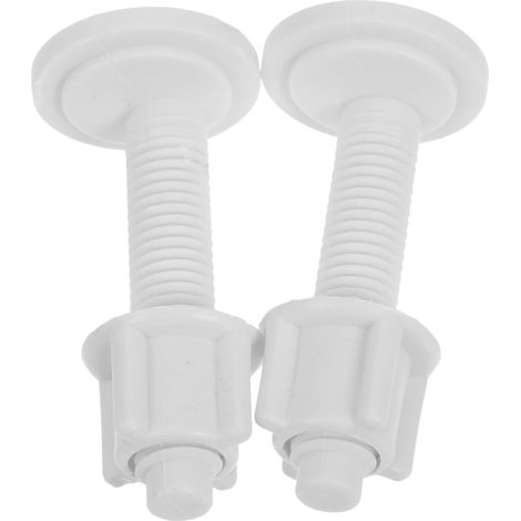 Boulons Écrous pour Siège de Toilette en Pp Blanc 2 Pièces (1/5)