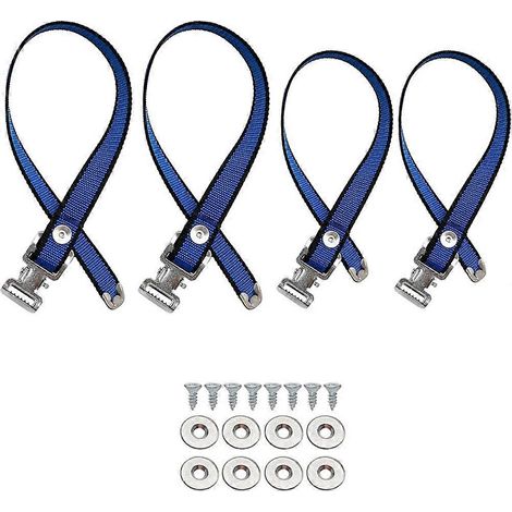 Ensemble de 4 sangles pour échasses de plaques de plâtre, ensemble de sangles réglables pour jambes d'échasses, sangles de rechange confortables pour le maintien des jambes et des pieds. (1/5)