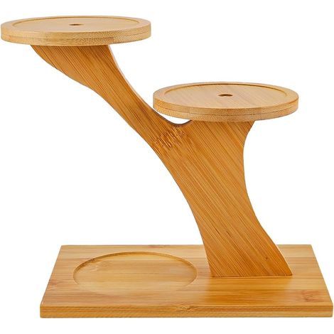 3-stöckiger Pflanzenständer – 1 Stück – Modernes Holzdesign – Platzsparend – Für Zuhause, Büro, Balkon – 18 x 11 x 17 cm (1/5)