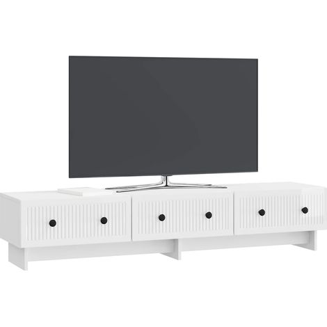 Maison Exclusive - Mobile TV Bianco Lucido 147 x 34,5 x 30 cm Legno ingegnerizzato