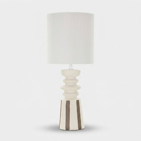 Lampada da tavolo in ceramica con paralume Tribal (1/5)