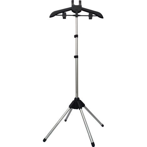 Cintre défroisseur vapeur, portable, télescopique et pliable, pour hôtels, usines de confection et particuliers.