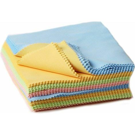 Lot de 20 chiffons en microfibre multicolores de 13 cm (1/4)