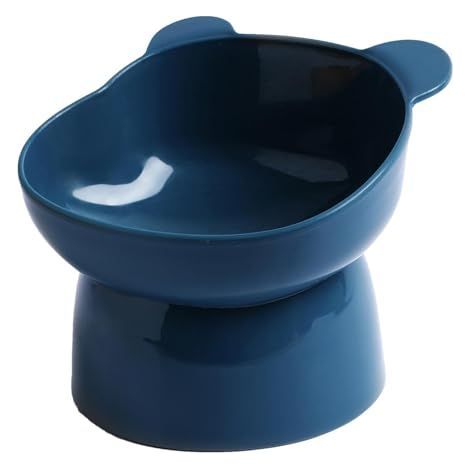 Gamelle Chat Surélevée, Bol Chat Sureleve Incline Anti Vomissement, Gamelle pour Chat Inclinable, Bol de Nourriture pour Chat Chien, Gamelle Chat pour Nourriture & Eau, Ecuelle Chaton Lave-Vaisselle (1/4)