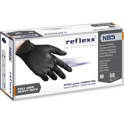 GUANTO NITRILE MONOUSO ARANCIO 3D FULL GRIP GR 8,4 AQL 1,5 SENZA POLVERE CF=PZ 50 XL