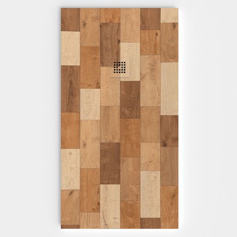 VAROBATH - Receveur de douche 3D 100x200 - Modèle MAPLEBREEZE effet bois (1/5)