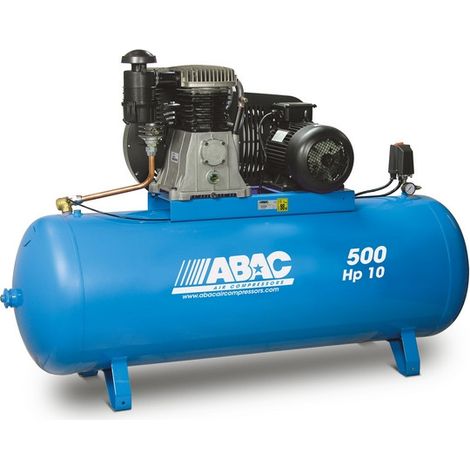 Abac - Compresseur à pistons bi-étagés 400 V Tri 500 L 41 m3/h 5.5 CV sans roues - B5900B/500 FT 5.5
