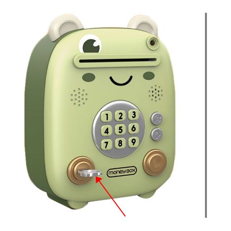 Coffre-fort électronique Little Frog avec reconnaissance faciale, empreinte digitale et code, lumière et musique intégrées