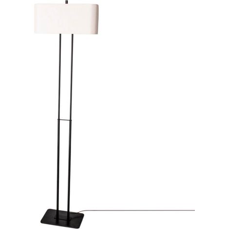 Lampadaire Luton 2x40W E27 Blanc Noir (1/3)