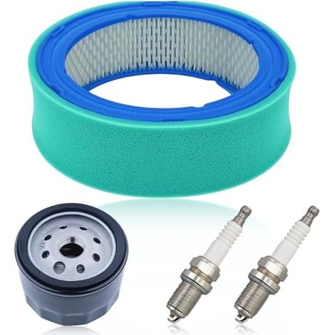 394018S Filtre à Air et Pré-filtre pour B&S 394018 392642 86444GS LG394018JD W70301 pour Vanguard Filtre V-Twin 12 5-21 CV set avec Filtre Huile Bougie D'allumage (1/4)