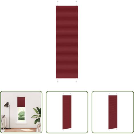 Sichtschutz -  Plissee Bordeauxrot 55x200 cm Stoffbreite 54,4 cm Polyester (1/5)
