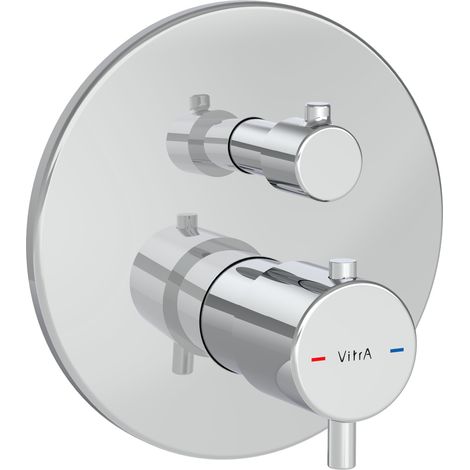 Vitra Round Thermostatic Concealed Shower Valve Single Outlet - Chrome (1/2)