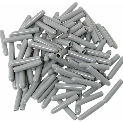 Lot de 100 capuchons de protection contre la rouille pour panier de lave-vaisselle - Protection extra forte contre la rouille - Pour tous les paniers à vaisselle - Gris (1/5)