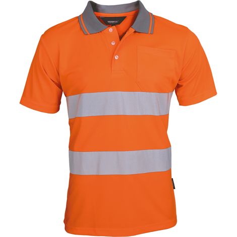 Polo camicia da lavoro Polo alta visibilità colore arancio taglia XL (1/2)