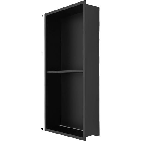 Niche de Douche, Design à Trois Niveaux, Acier Inoxydable Moderne, 24in (1/2)