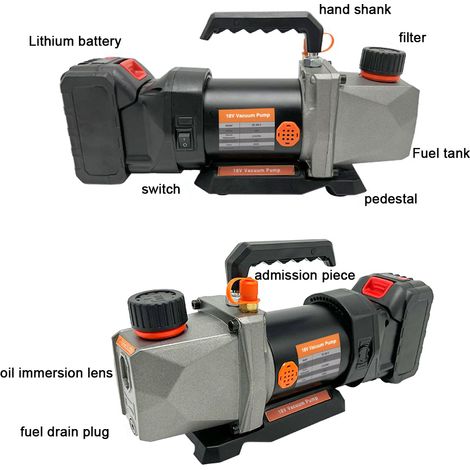 Pompe à vide CC, moteur sans balais en cuivre, pompes à lithium portables pour voitures. (1/5)