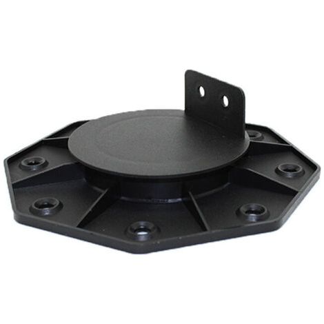 royaluxe -Lot de 10 PLOT RÉGLABLE DE 30 À 60 MM POUR TERRASSE BOIS ET COMPOSITE - Noir