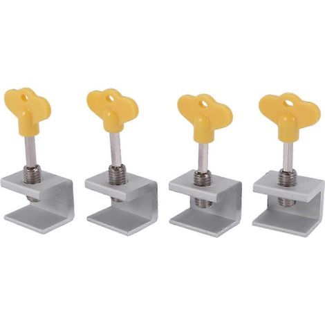 4 jeux de verrous de sécurité réglables pour fenêtres coulissantes, cadre de porte en aluminium et plastique avec clés H DS (1/5)