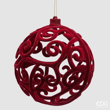 EDG Addobbo Palla Di Natale Velvet 15 Cm