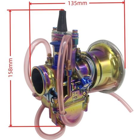 Carburateur PWK34, multicolore, adapté aux véhicules tout-terrain, motos, scooters, système d'alimentation universel 404-124, ensemble d'accélérateur à rapport de haute précision, puissance de sortie