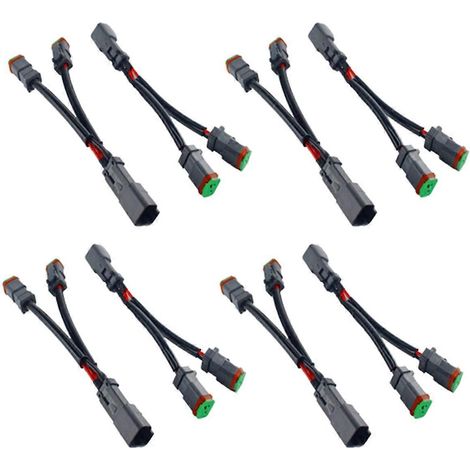 8 Stück Y-förmige Anschlusskabel Deutsch DT DTP 2-poliger Buchsenadapter