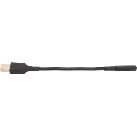 Câble adaptateur de charge pour ordinateur portable Lenovo, USB-C vers embout fin, en alliage d'aluminium, 100 W CC, port rectangulaire