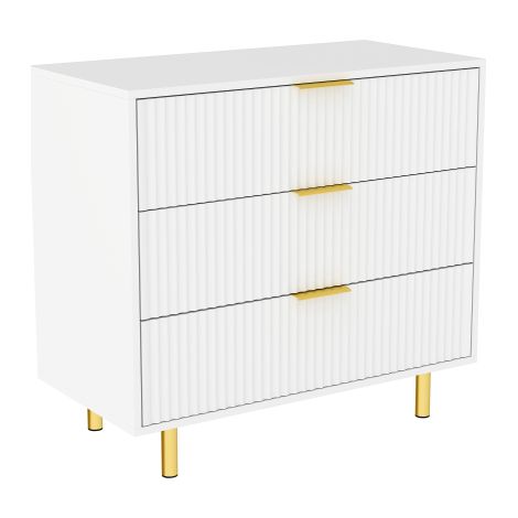 Commode à 3 tiroirs, buffet au design moderne, meuble de rangement