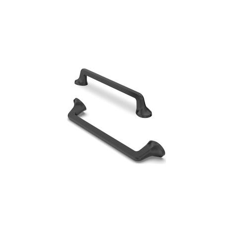 Lot de 6 Poignées Noires Mat pour Tiroir et Placard Entraxe 128mm, Design Moderne pour Cuisine et Meubles (1/5)