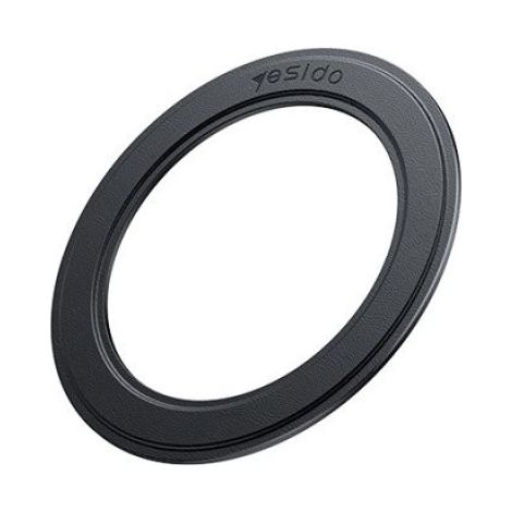 Plaque magnétique pour téléphone - - 1.5mm - Adapté à tous les supports - Circulaire - Métal spécial - Noir (1/5)