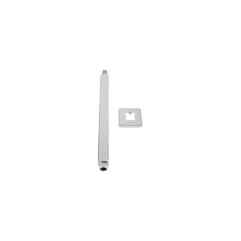 EINNENFFER Bras de douche carré mural en acier inoxydable 20 cm avec raccord universel G1/2 pour salle de bain