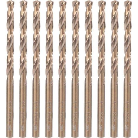 AIDUCHO 10pcs Forets Hélicoïdaux En Acier Haute Vitesse Forets Hss Outil De Forage Pour Acier Inoxydable Plaque De Fer Bois (3.0mm) (1/5)