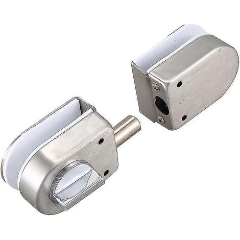 Serrure/verrou en acier inoxydable pour porte vitrée, classe 138A, sans perçage, pour porte vitrée double ou porte vitrée sans cadre.-AquaForge (1/4)