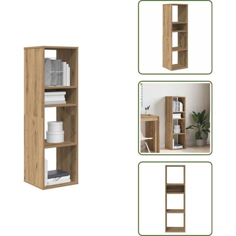 Bibliothèque chêne artisanal 34x31x112 cm bois d'ingénierie - Bibliothèque - Bibliothèques - Armoire De Rangement - Étagère À Livres (1/5)