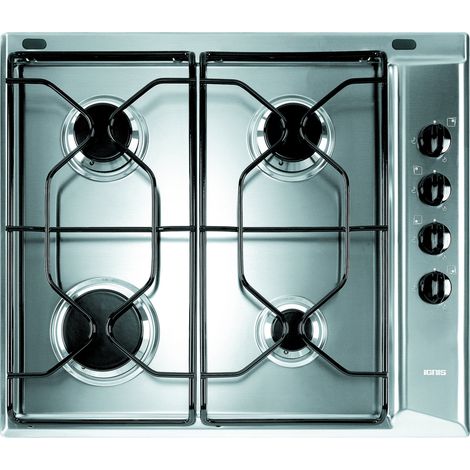 Indesit PAA 642 IX/I WE1 Placa de gas empotrada de 4 quemadores en acero inoxidable (1/4)