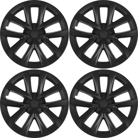 de 4 enjoliveurs de roue 18 pouces style tartan pour Tesla
