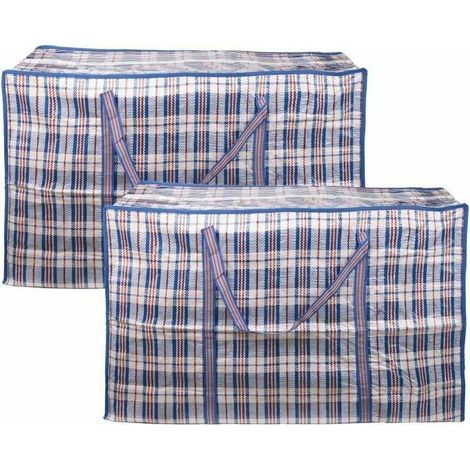royaluxe - Lot De 2 Sac De Rangement, Sac Rangement Vêtements Grande Capacitésacs De Déménagement Avec Fermeture À Glissière Pour Le Linge, Les Déménagements, Les Courses (1/5)