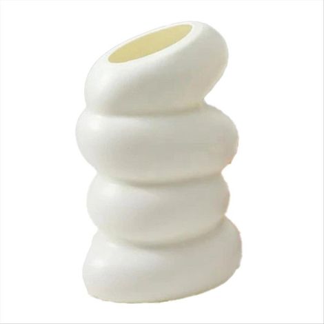 Vases décoratifs blancs pour bureau, pour fleurs. (1/5)
