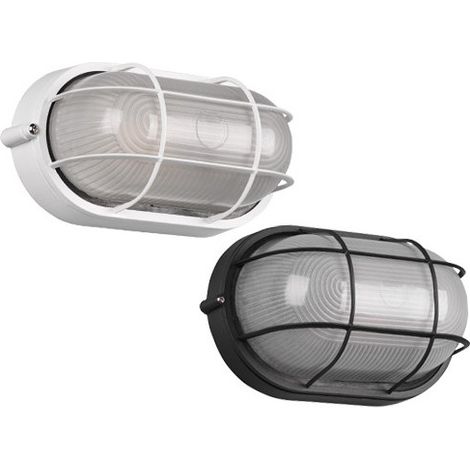 Plafoniera Ovale da Esterno 28 cm – Griglia Bianca – IP44 – Trio Lighting – Balconi, Corridoi Esterni